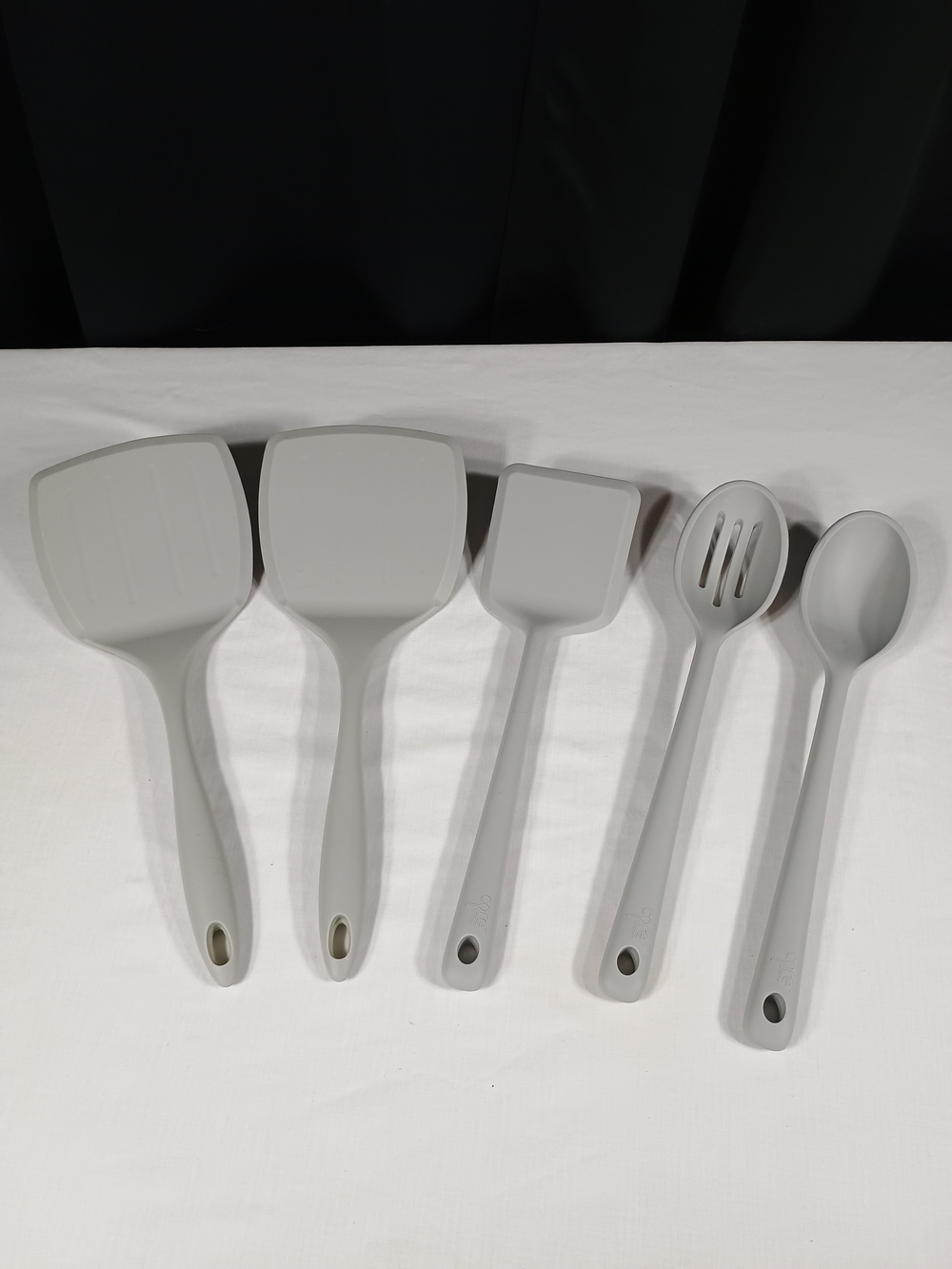 Gray Silicone Kitchen Utensil Set - 5-Piece New